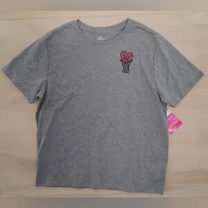 Gray T-Shirt with Basketball Hoop Design